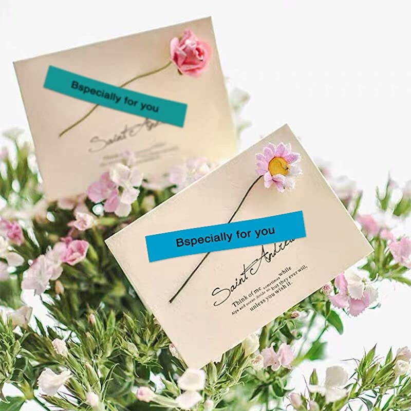 Replacement for DYMO LetraTag Refills 91330 91331 16952 91338B 91339 Black on White Clear Metallic Blue Green Tape for Letra Tag Label Maker LT-100H LT-100T QX50, 12mm x 4m 1/2'' x 13', 5-Pack