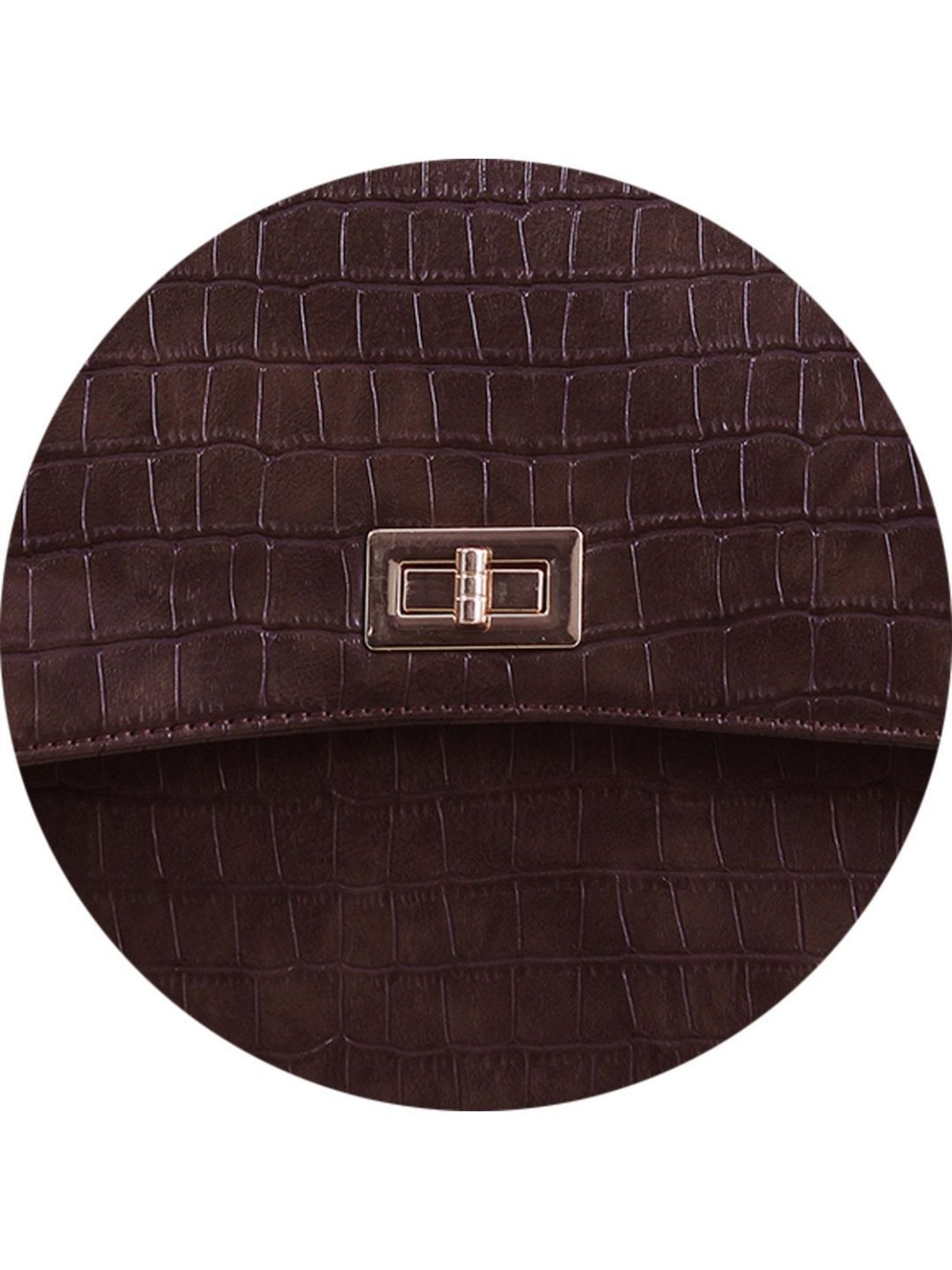 Bellissa Brown Textured Medium Premium Satchel Handbag