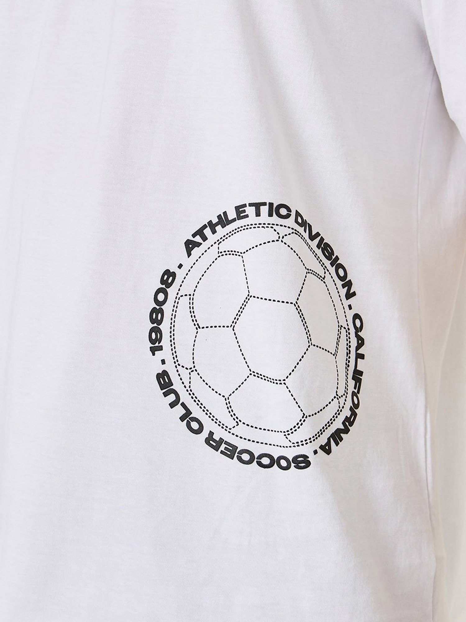 Styli White & Black Cotton Relaxed Fit Printed T-Shirt