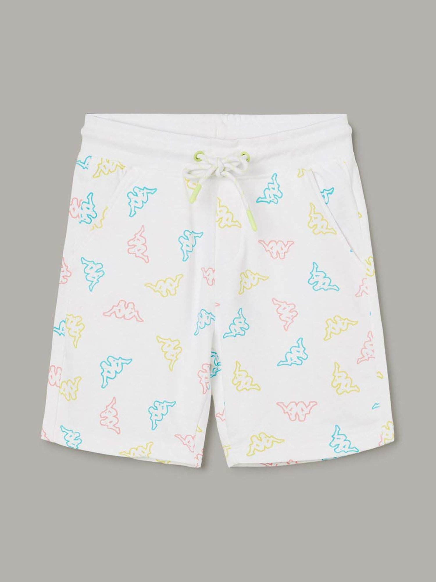 KAPPA Kids White Cotton Printed Short
