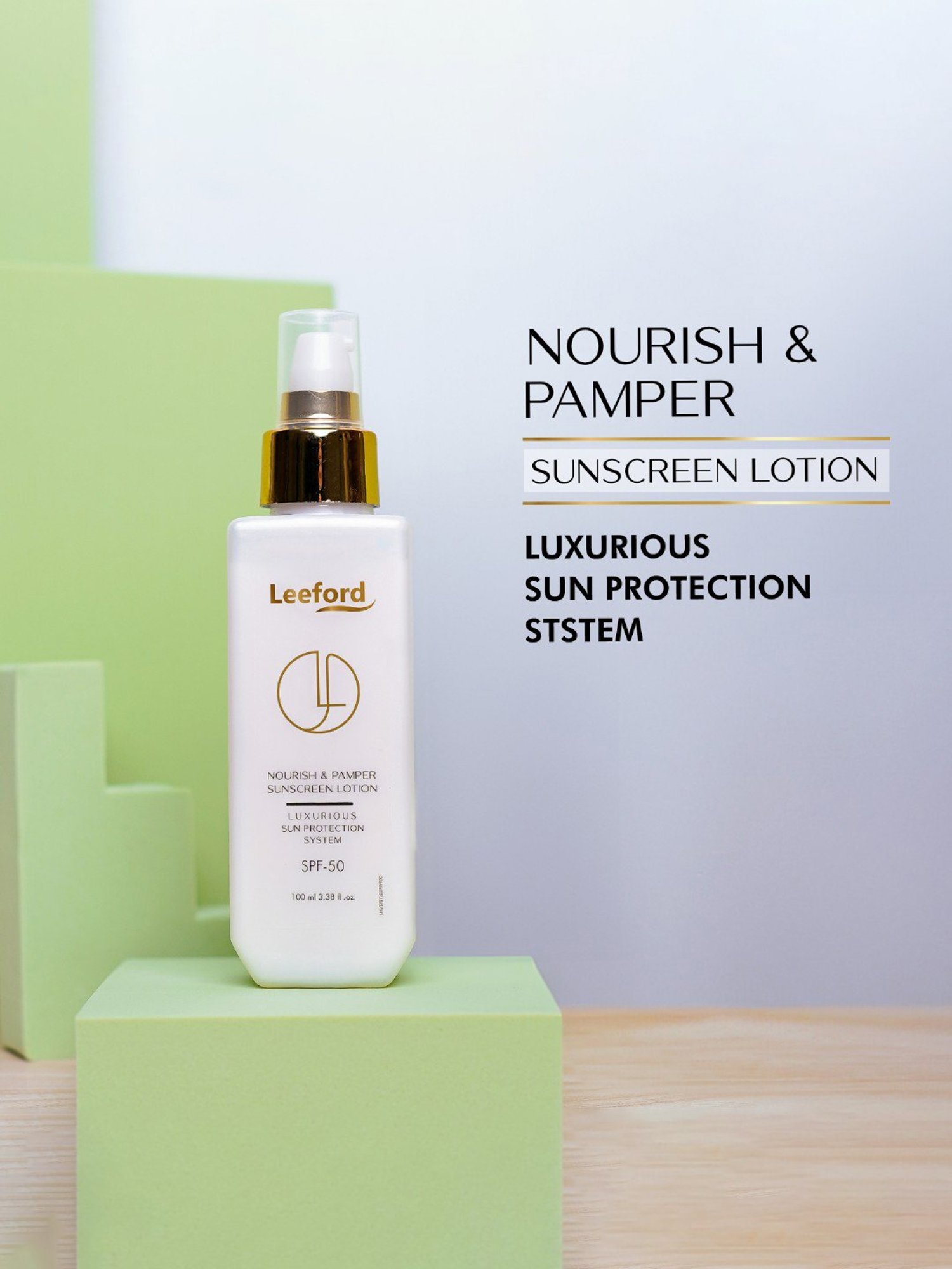 Leeford Nourish & Pamper Sunscreen Lotion SPF-50 - 100 ml