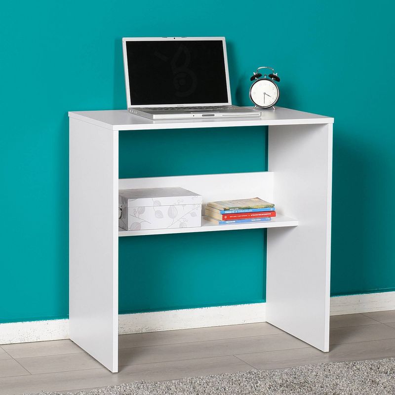 28" Harbor Study Desk with Storage Shelf White - Niche