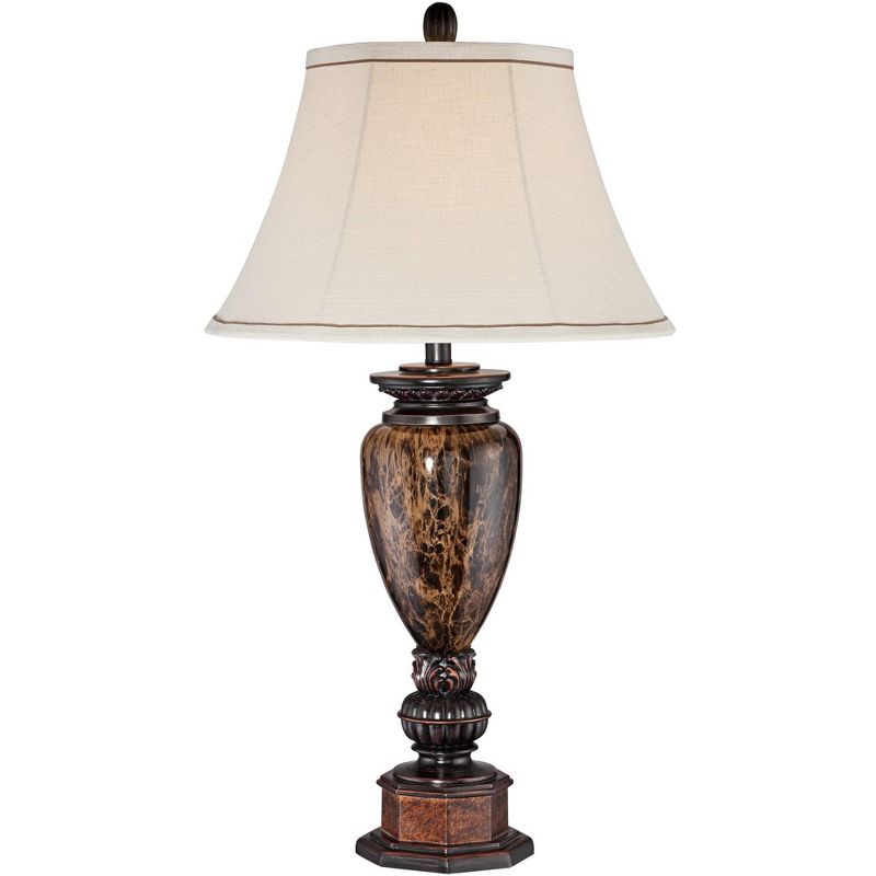 Kathy Ireland Sonnett Bronze Font Table Lamp