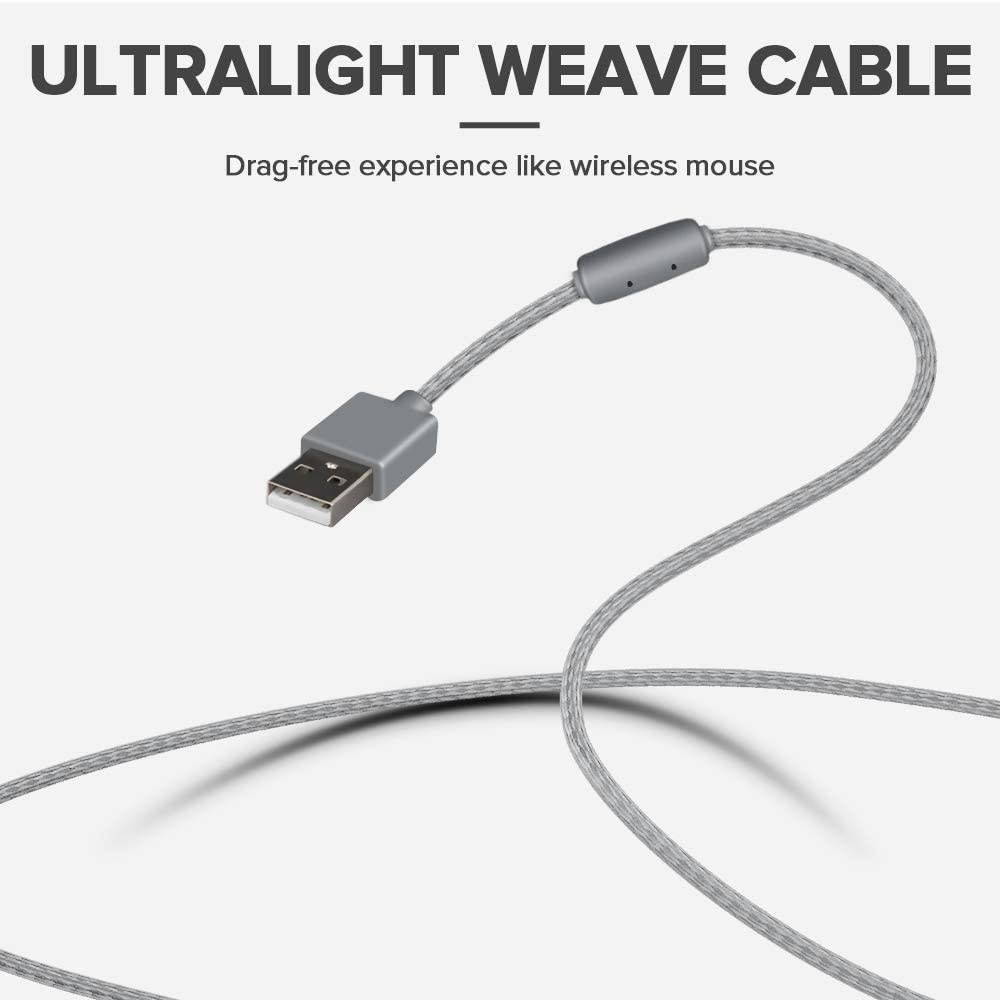 DELUX 67G (2.36oz) Wired Lightweight Gaming Mouse with 7200DPI RGB Backlit and 7 Programmable Buttons Honeycomb Shell Gaming Optical Mouse for PC Computer Laptop(M700BU(A725)(Pink))