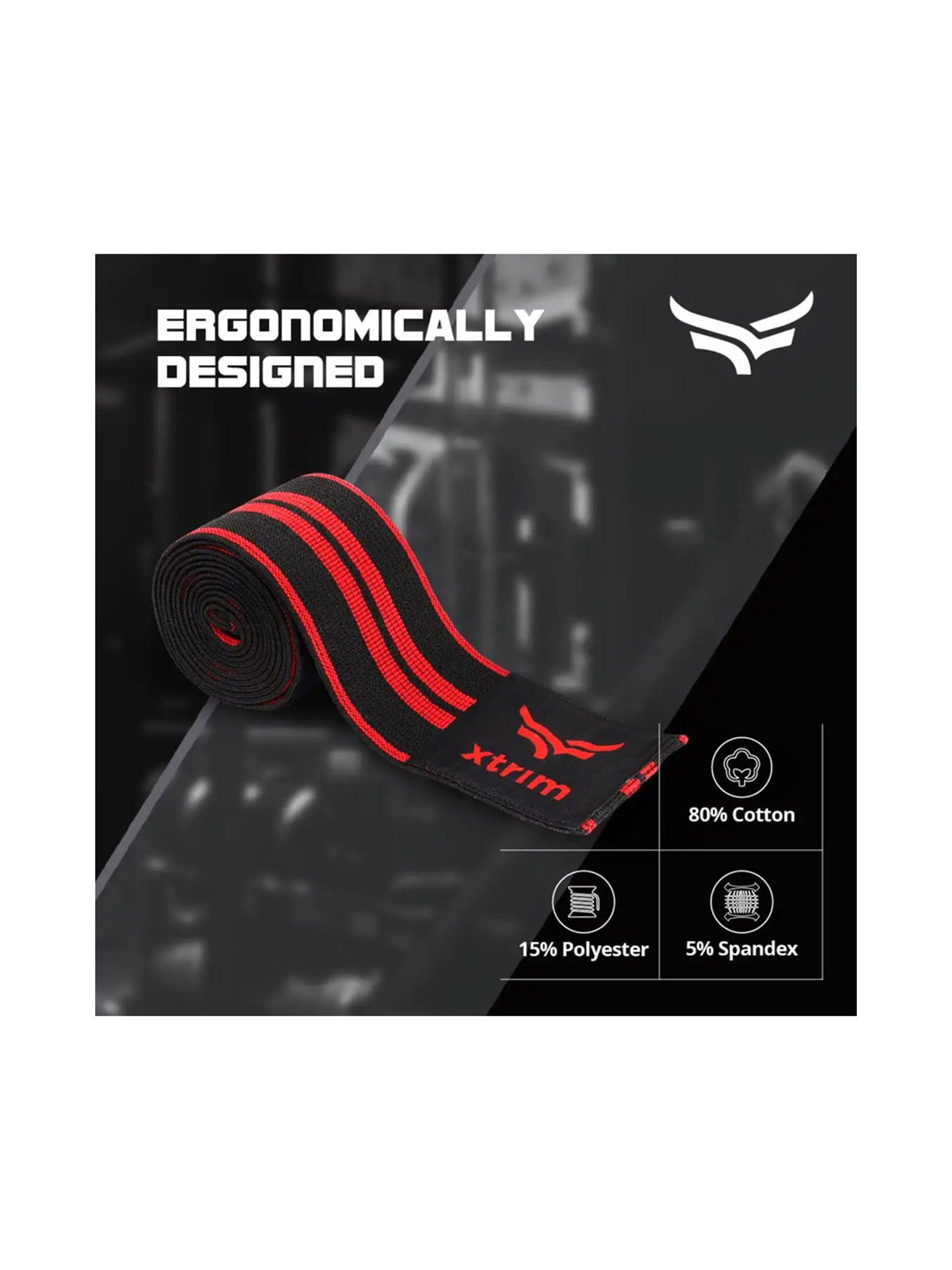 Xtrim Set of 2 Knee Wrap (Red)