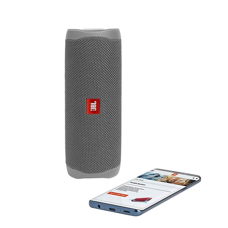 Flip 5 Waterproof Portable Wireless Bluetooth Speaker Bundle Pair Gray