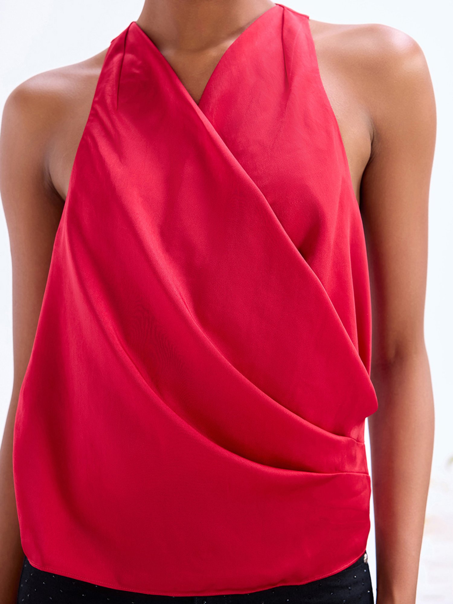 Cover Story Red Regular Fit Top