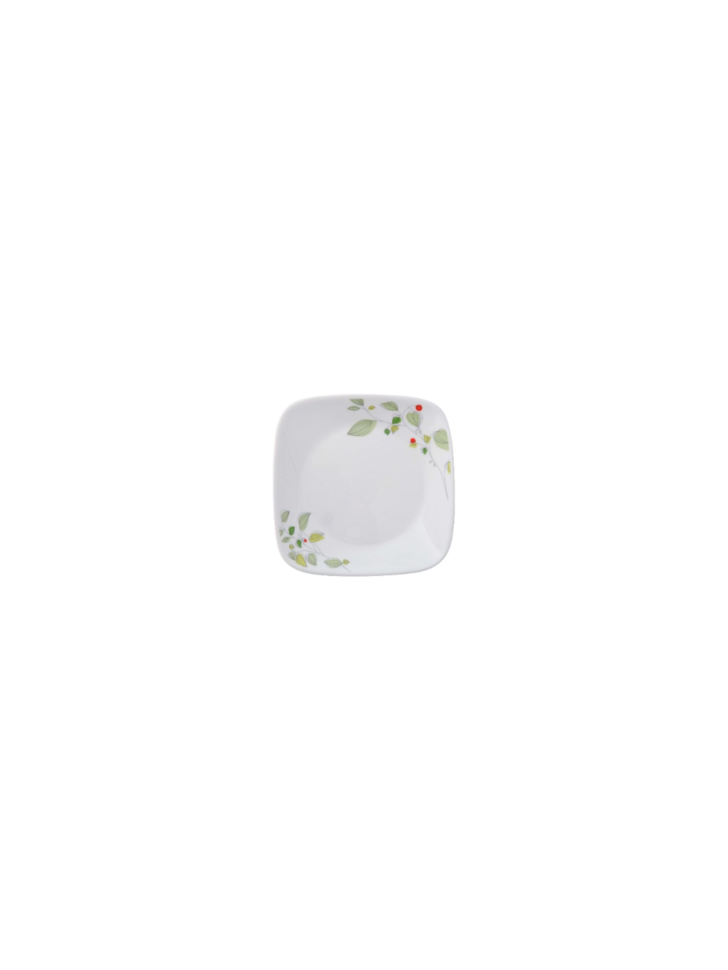 Corelle Asia Green Breeze 17cm Square Round Small Plate Pack of 6