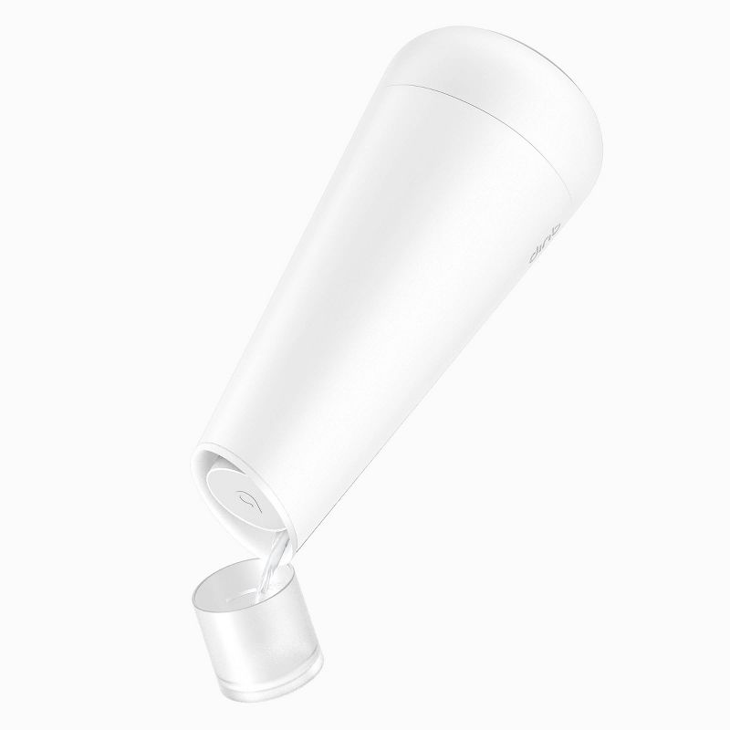 quip Plastic Refillable Mouthwash Starter Kit - Reusable Dispenser + Cup - 45-Use / 4x Concentrate / Mint Anticavity Fluoride Refill Included - White