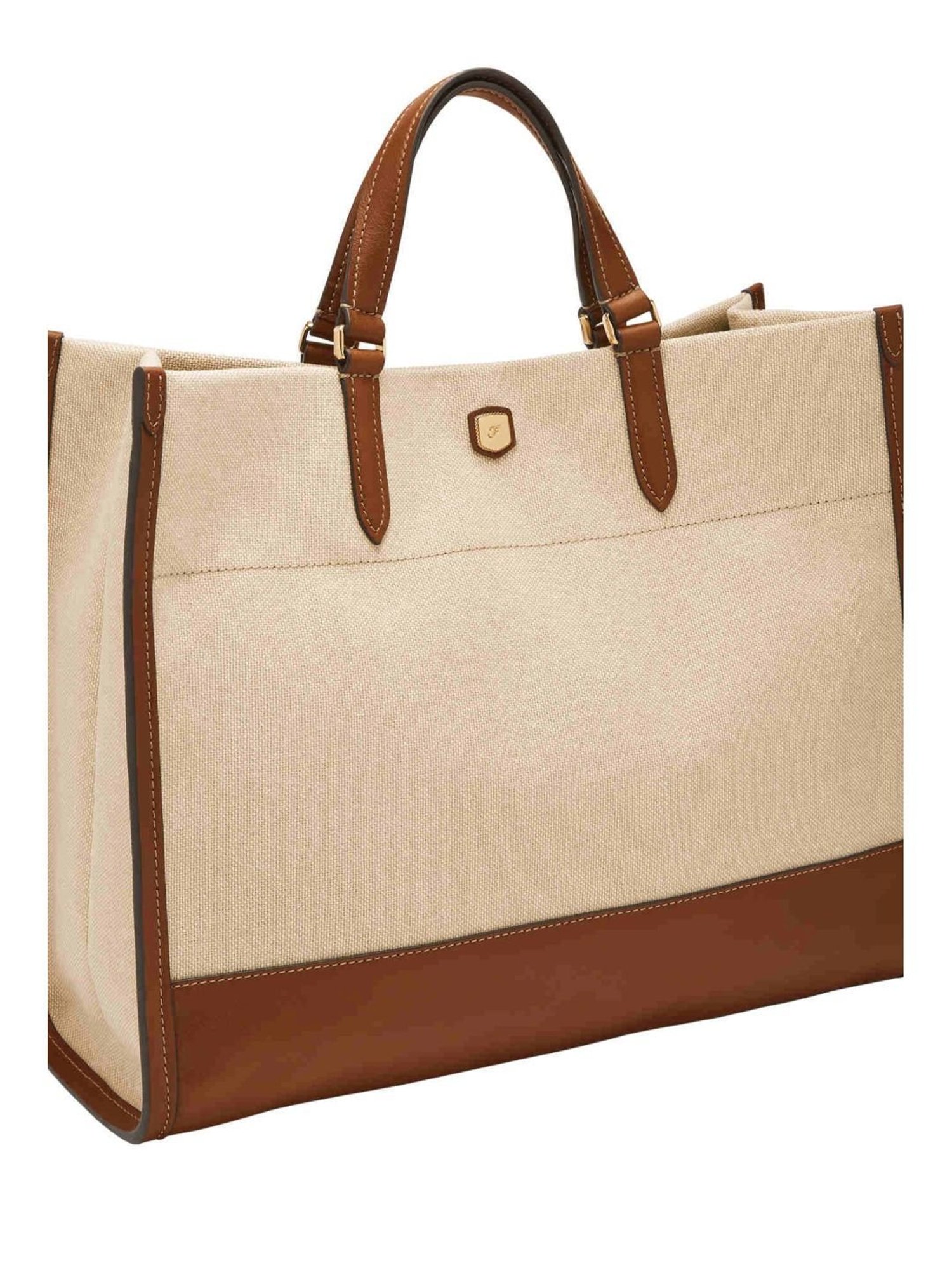 Fossil White Solid Tote Handbag