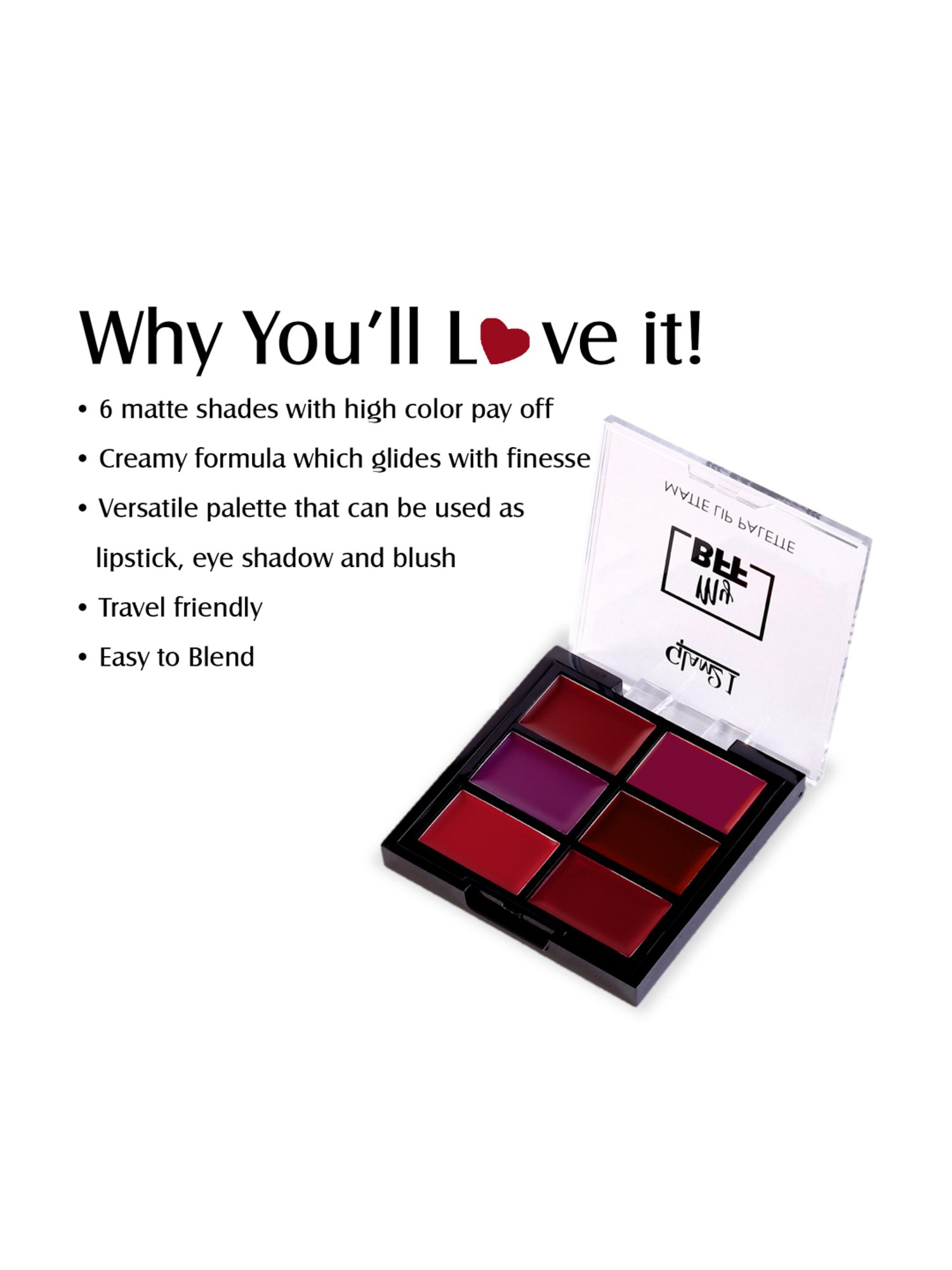 Glam21 My BFF Matte Lip Palette 01 Bolds - 9 gm