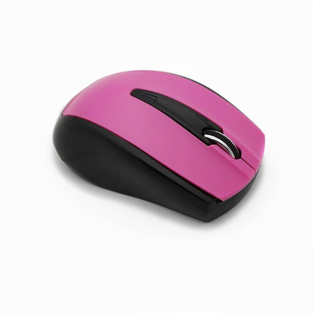 Yafox HM8130 Computer Mouse High-Precision Wireless Optical Mouse for Laptops and PC's. (Pink)
