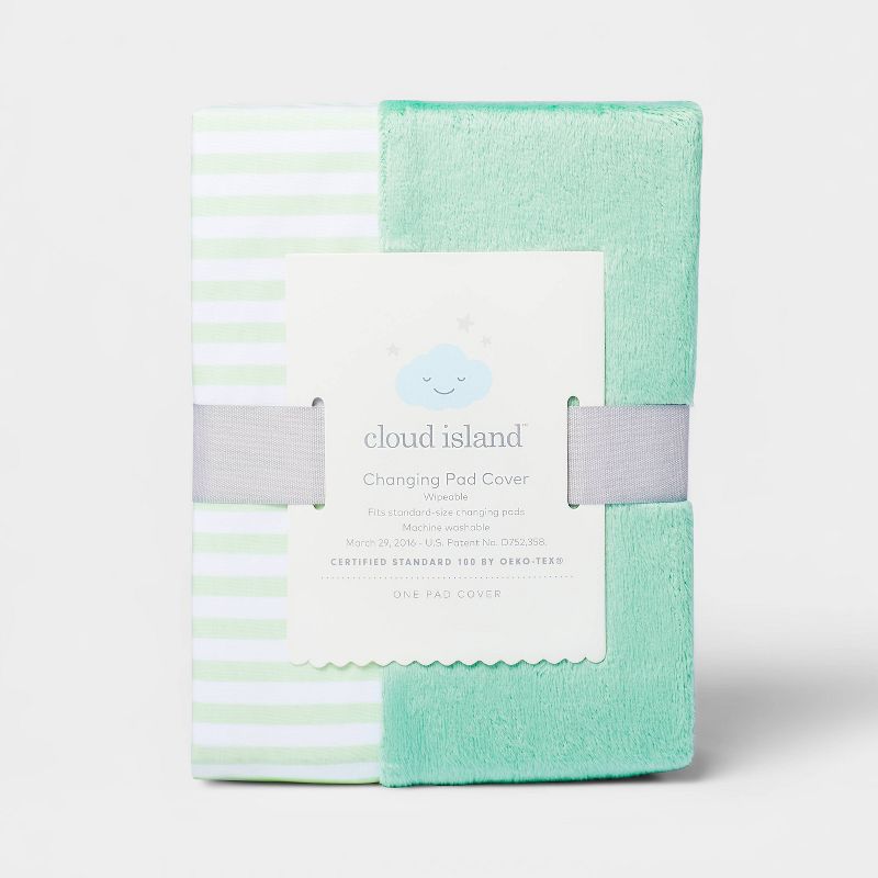 Wipeable Changing Pad Cover Stripe - Cloud Island™ Green