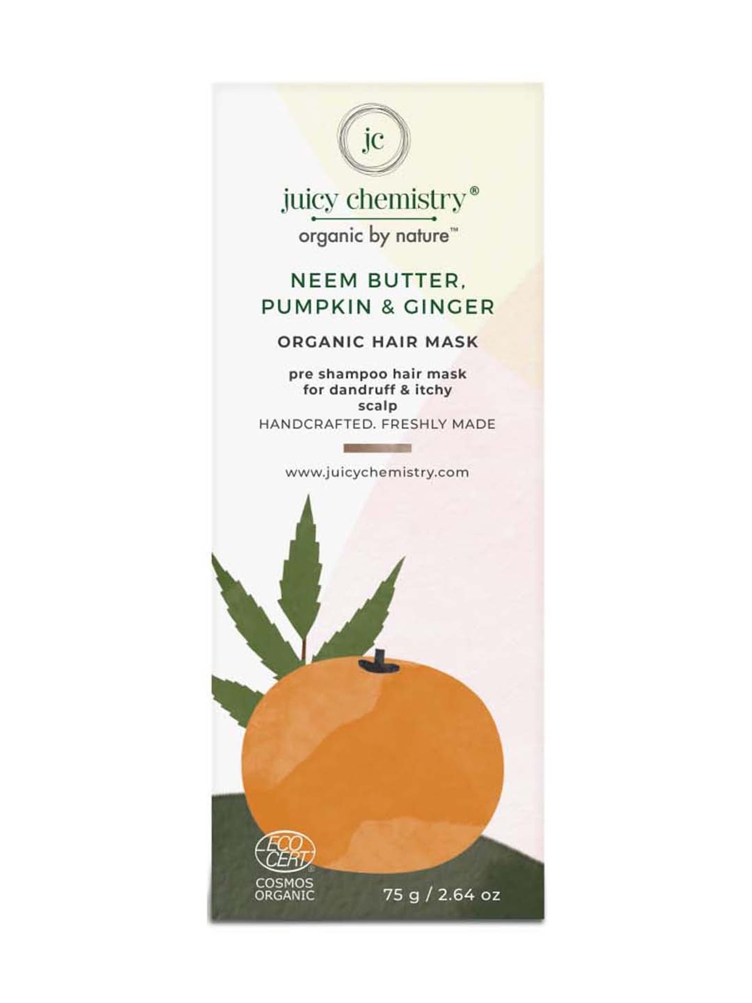 Juicy Chemistry Organic Neem Butter Pumpkin & Ginger Hair Mask - 75 gm