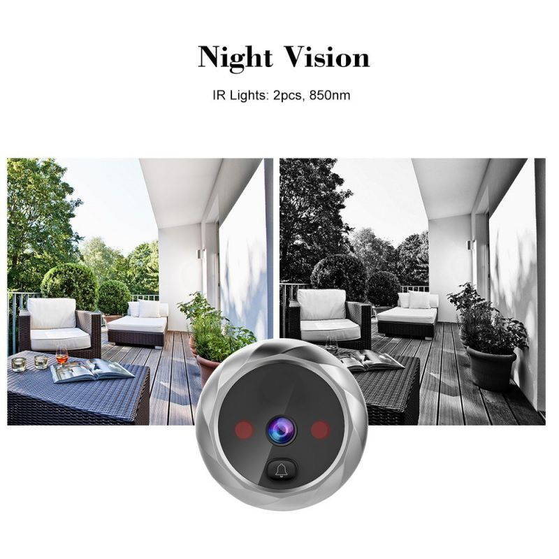 Digital Door Viewer Peephole Door Camera Doorbell 2.8-inch LCD Screen Night Vision Photo Shooting Digital Door Monitoring for Home Security
