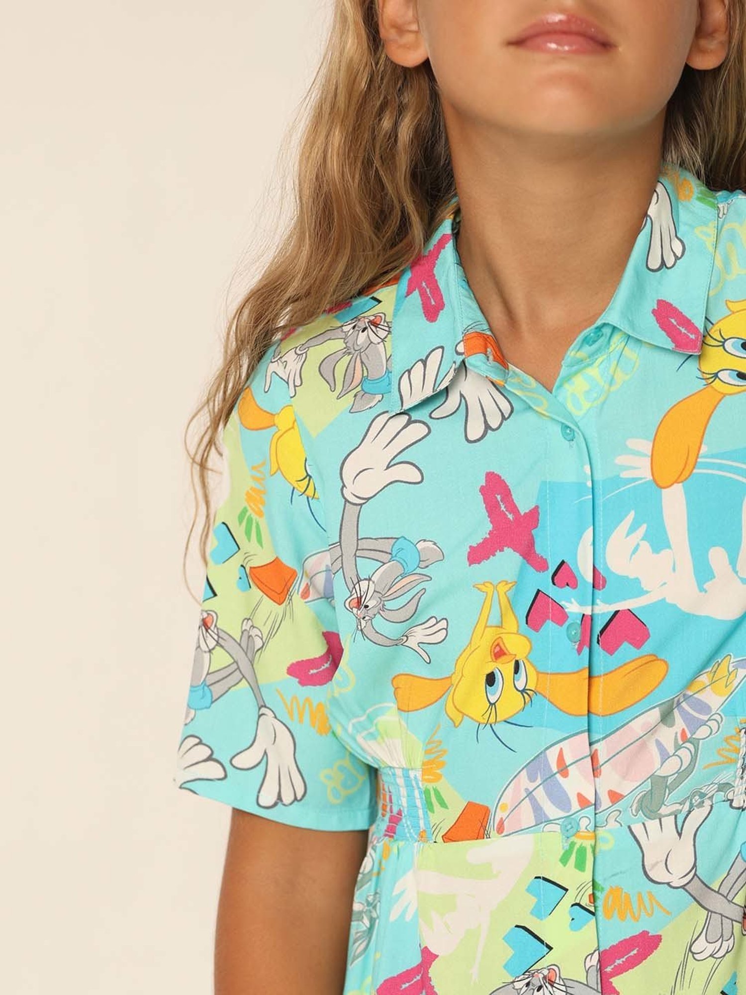 VERO MODA GIRL Blue Printed Dress