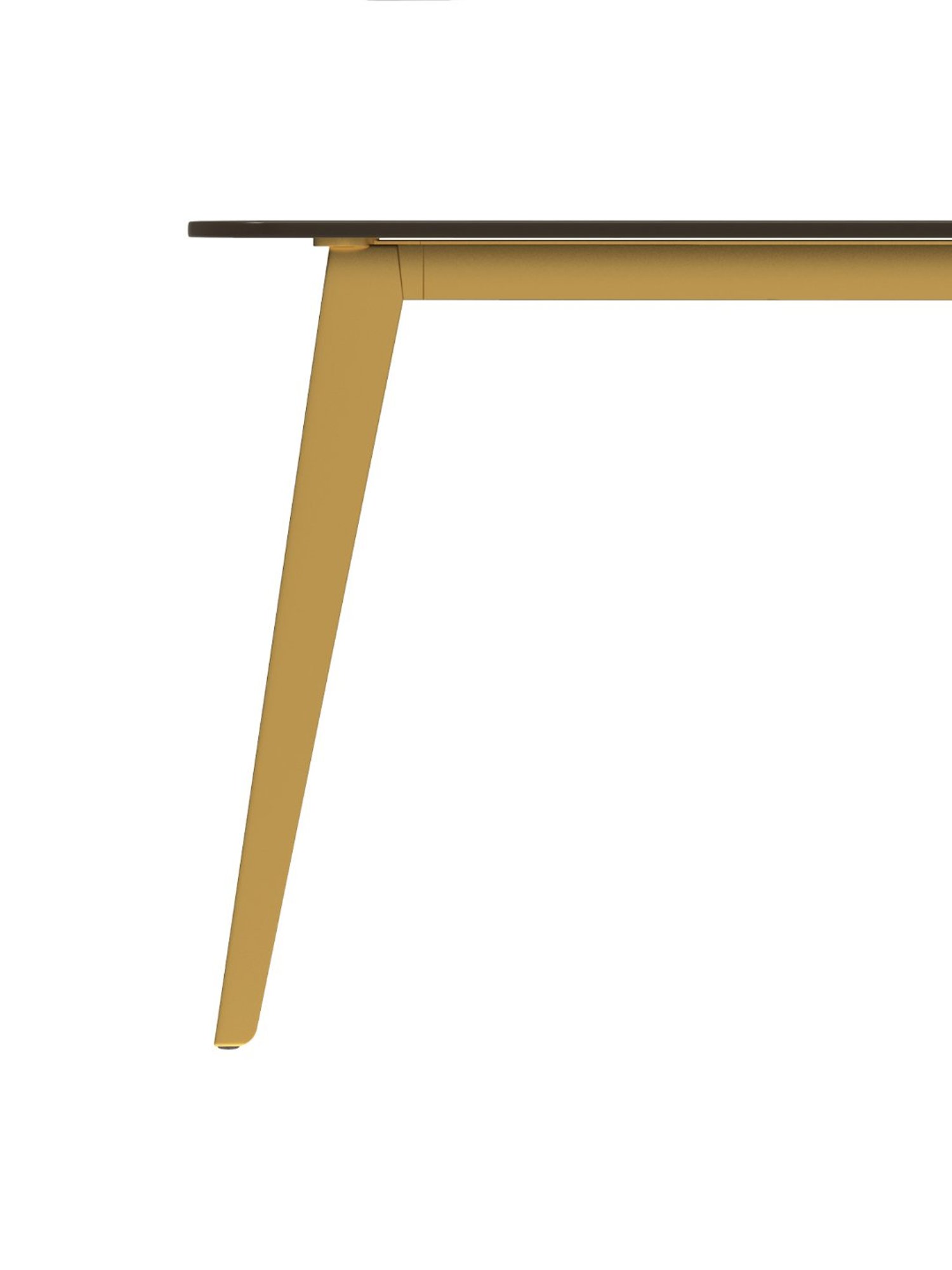 Godrej Interio Aurelia Grey & Yellow Tempered Glass 6 Seater Rectangular Dining Table