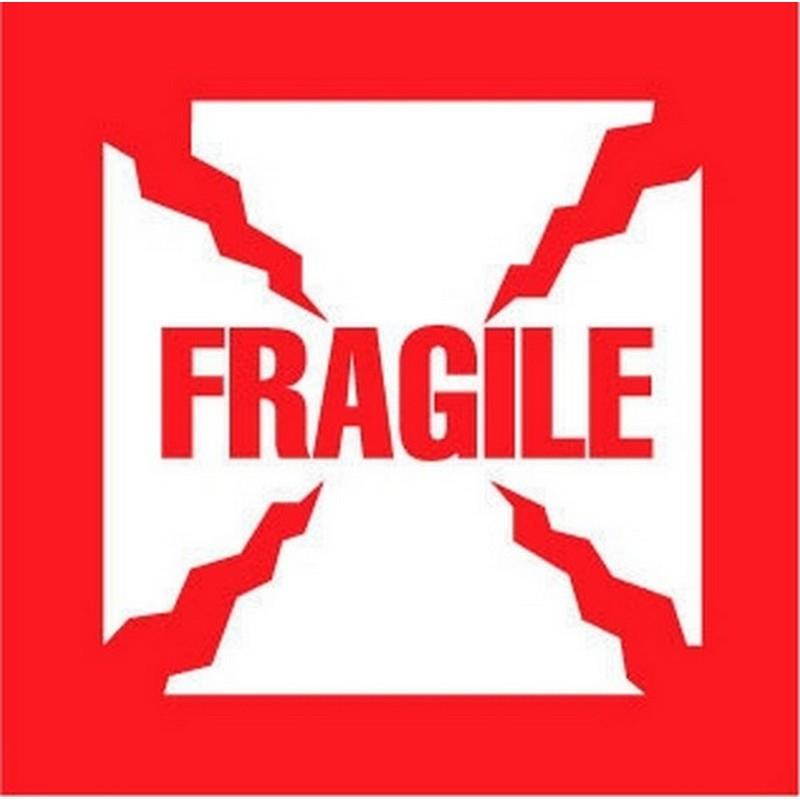 6" x 6" Fragile Labels (500 per Roll)