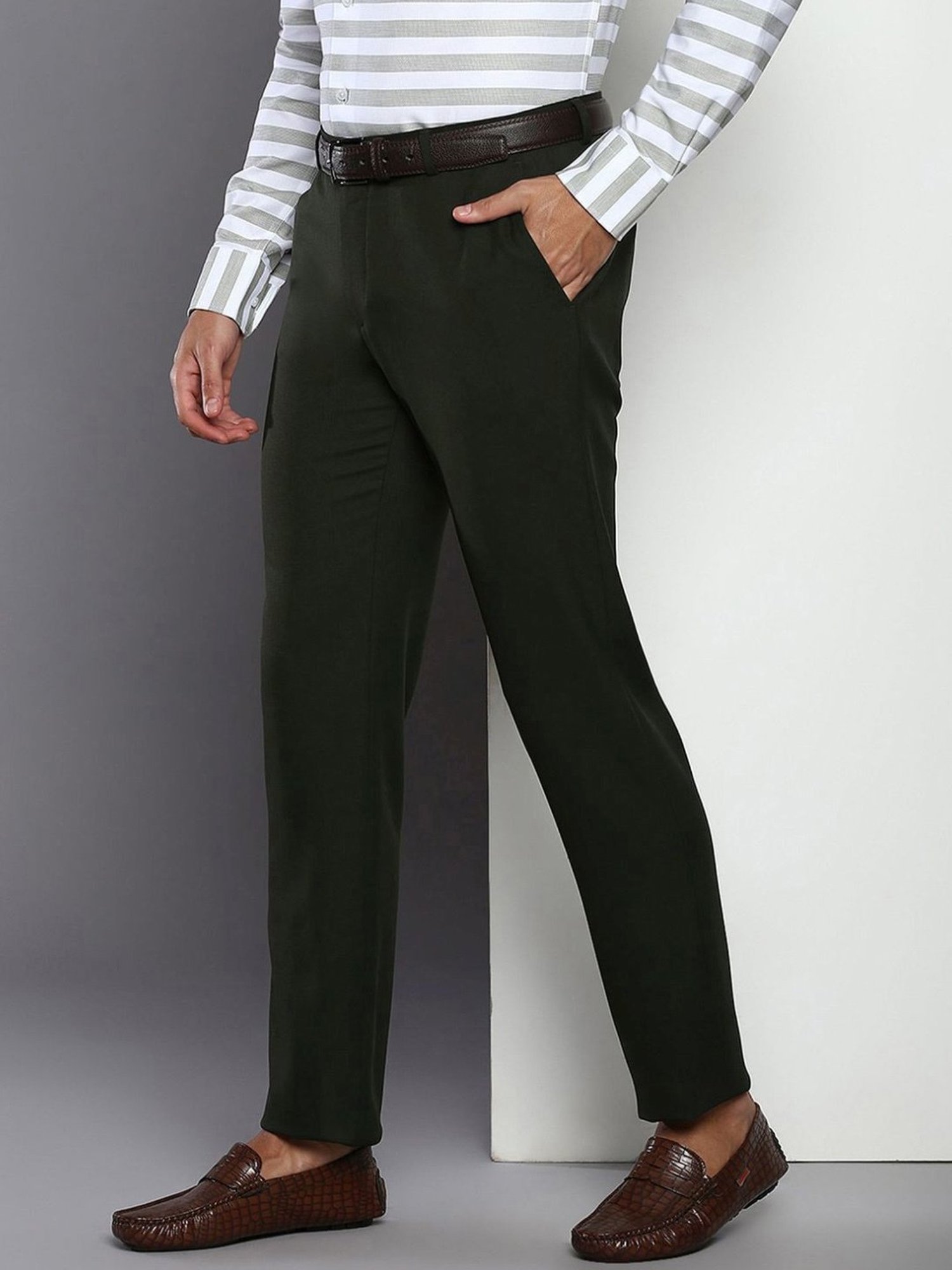 Tommy Hilfiger Olive Regular Fit Trousers