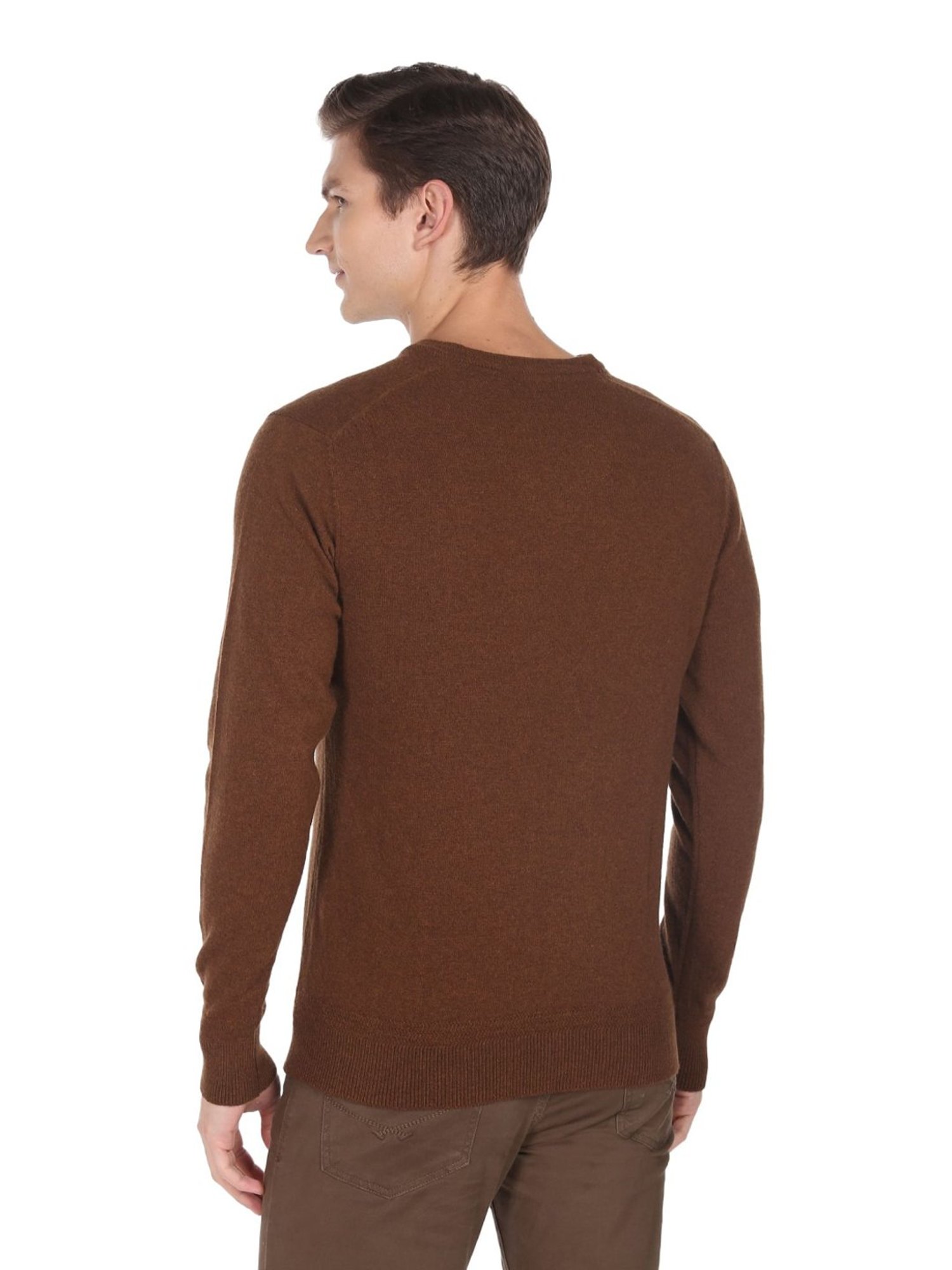 Arrow Sport Brown Regular Fit Sweater