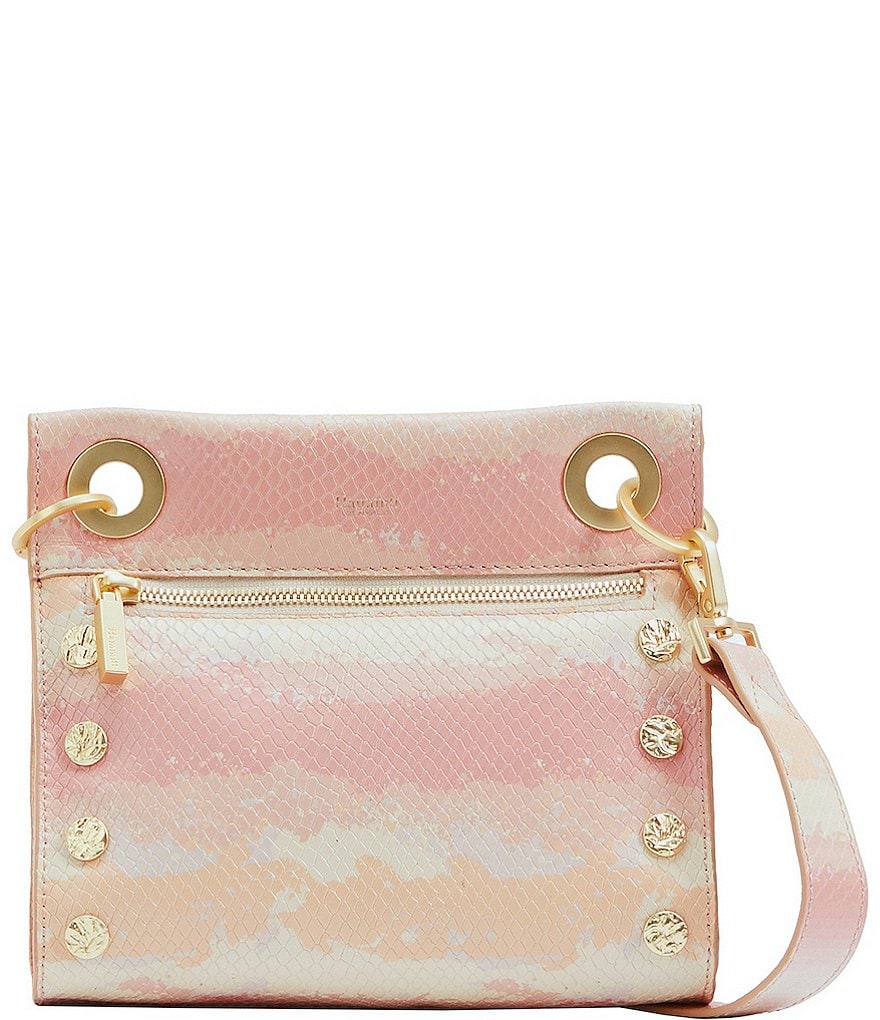 Hammitt Tony Snake Embossed Leather Studded Small Crossbody Bag