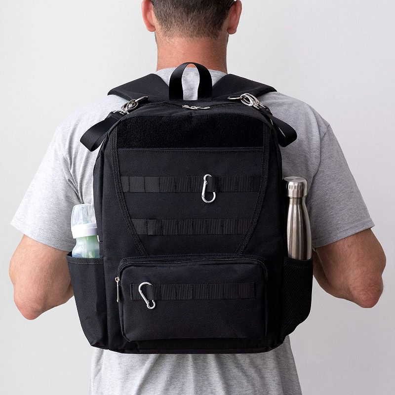 JumpOff Jo - Diaper Bag for Men - Military-Inspired 8-Pocket Baby Diaper Backpack for Dads with Tactical MOLLE / PALS Compatibility