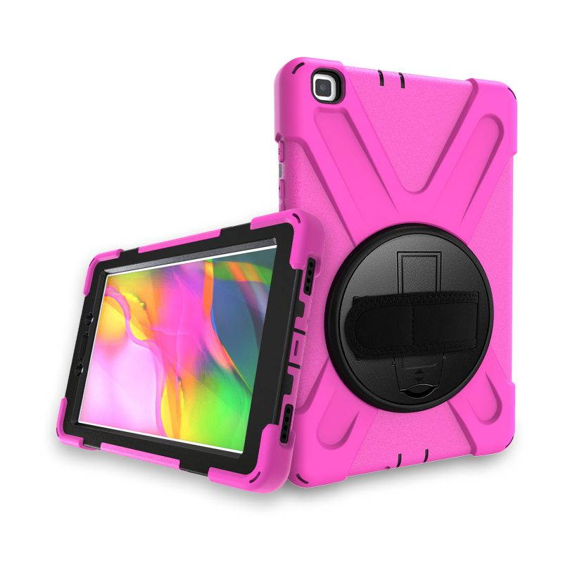 Galaxy Tab A 8.0 T290 Case, Heavy Duty Rugged Shield Case, Shockproof Drop Protection Kickstand Handstrap Shoulderstrap For Samsung Galaxy Tab A 8.0 2019 SM-T290 [Black]