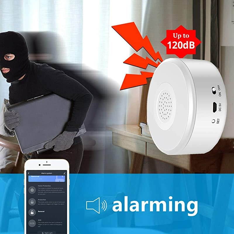 Home Alarm System 8-Piece kit, Alarm Security System Free App and notisfication Push with Optional 24/7 Professional Monitoring, Works with Alexa