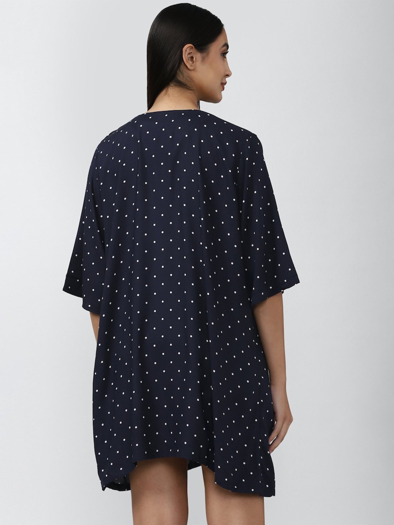 Forever 21 Navy Printed Shrug