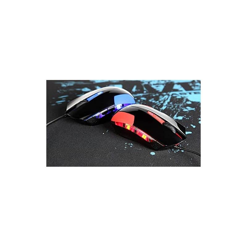 Cobra JR 1600 DPI Ergonomic Gaming LED Mouse Red