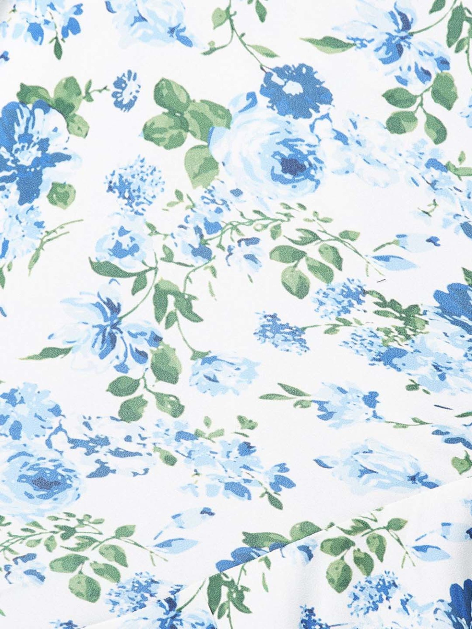 Honey by Pantaloons White & Blue Floral Print Wrap Skirt