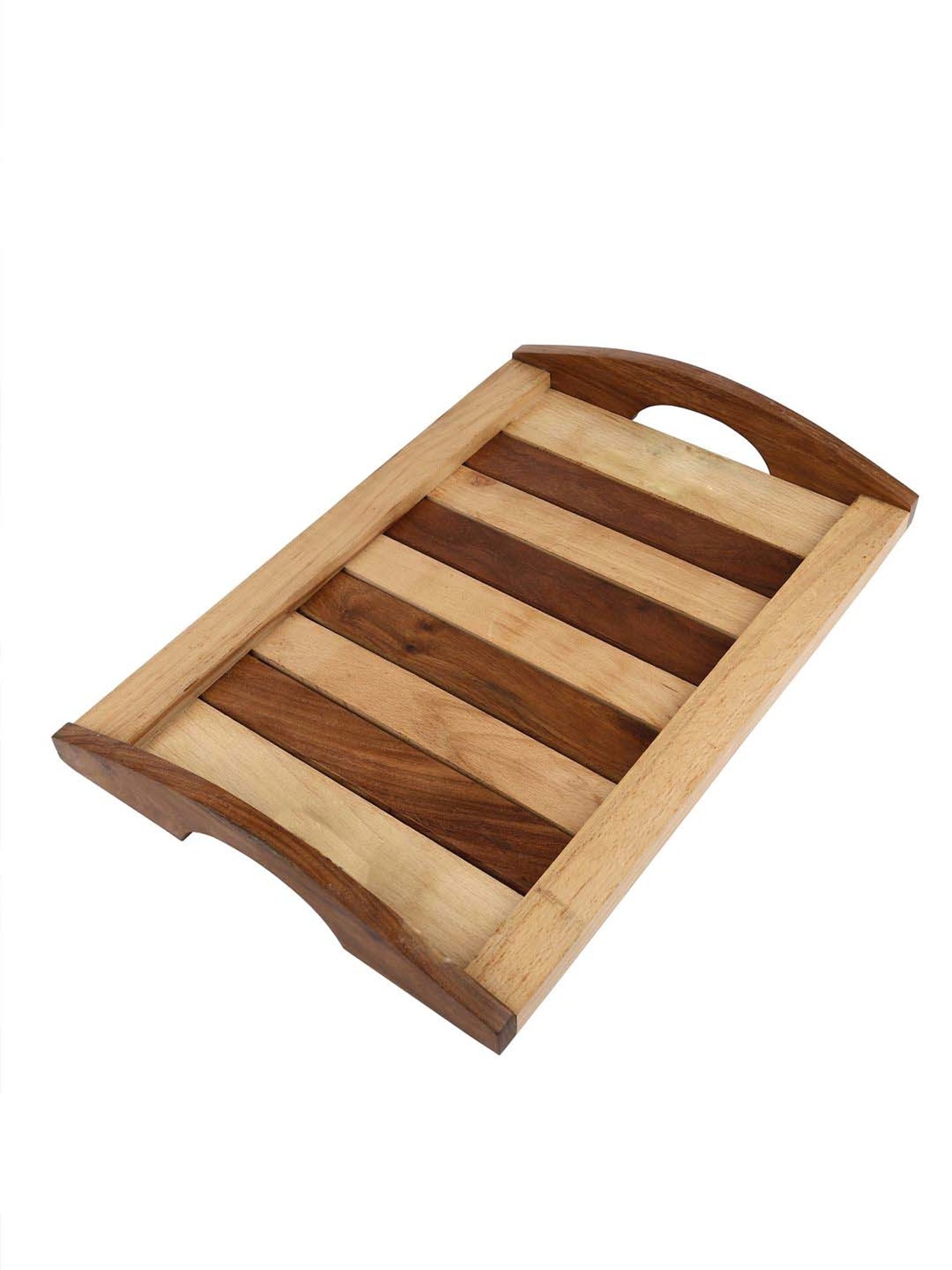 VarEesha Brown Sheesham Wood Rectangular Tray