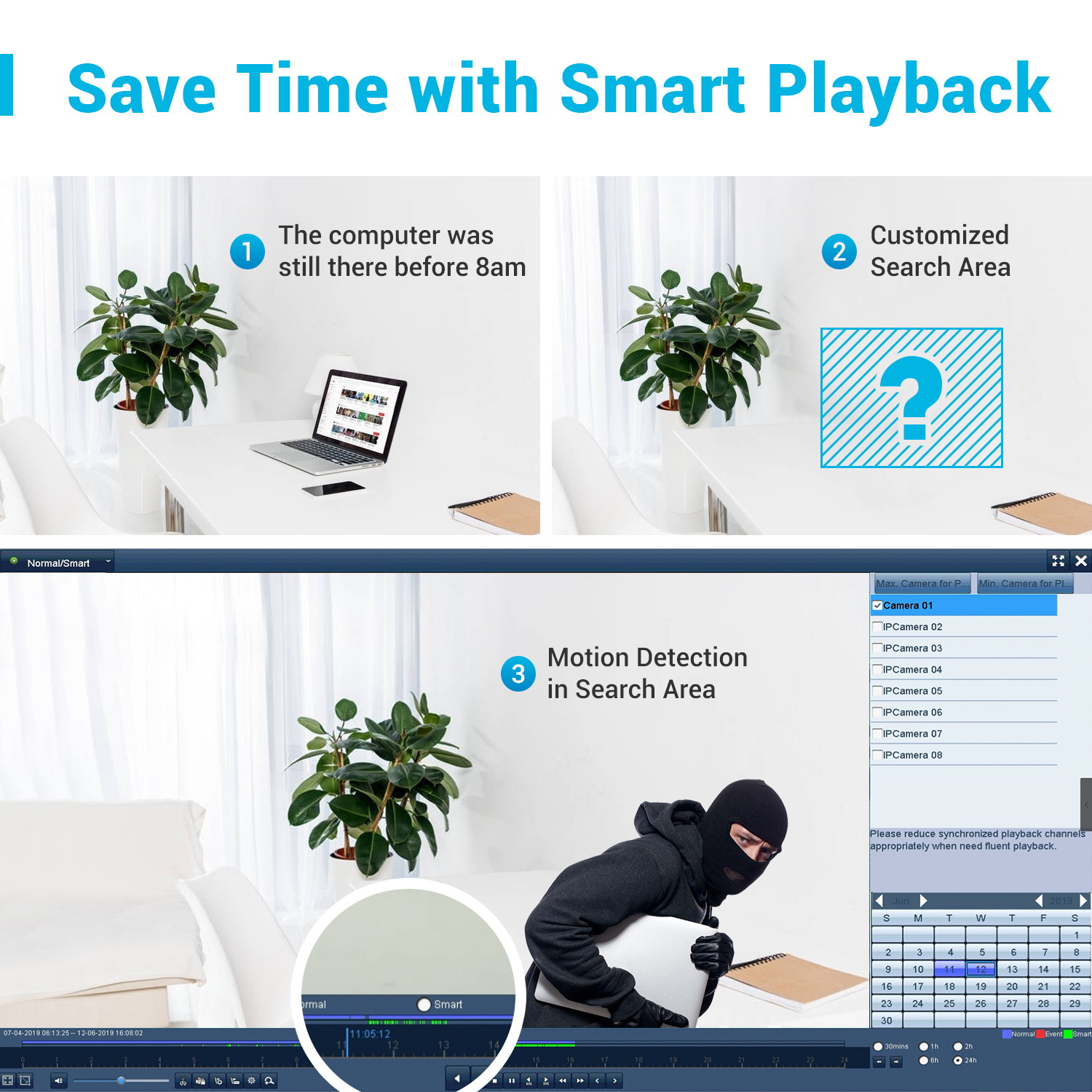 ANNKE 8 Channel CCTV Security Camera System 3MP 5-in-1 DVR with 4&times;1080P HD Weatherproof Cameras with 2TB