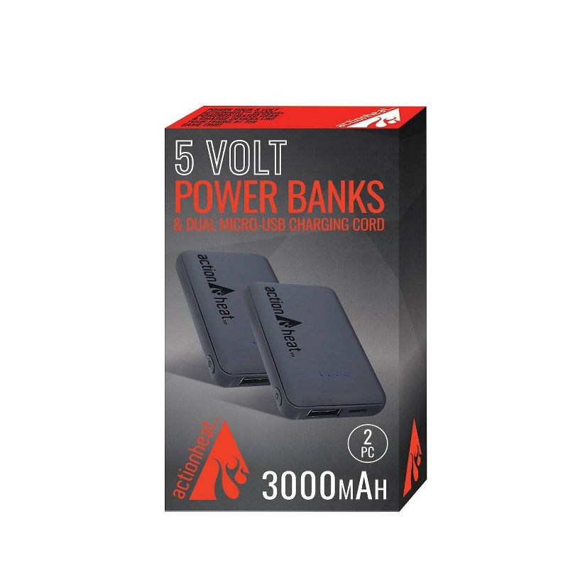 ActionHeat 5V 3000mAh Replacment Power Bank - Black