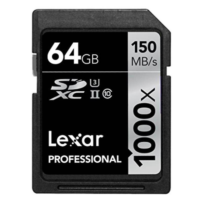 Lexar Professional 1000x 64GB SDXC UHS-II/U3 Card with Image Rescue 5 Software (LSD64GCRBNA1000)
