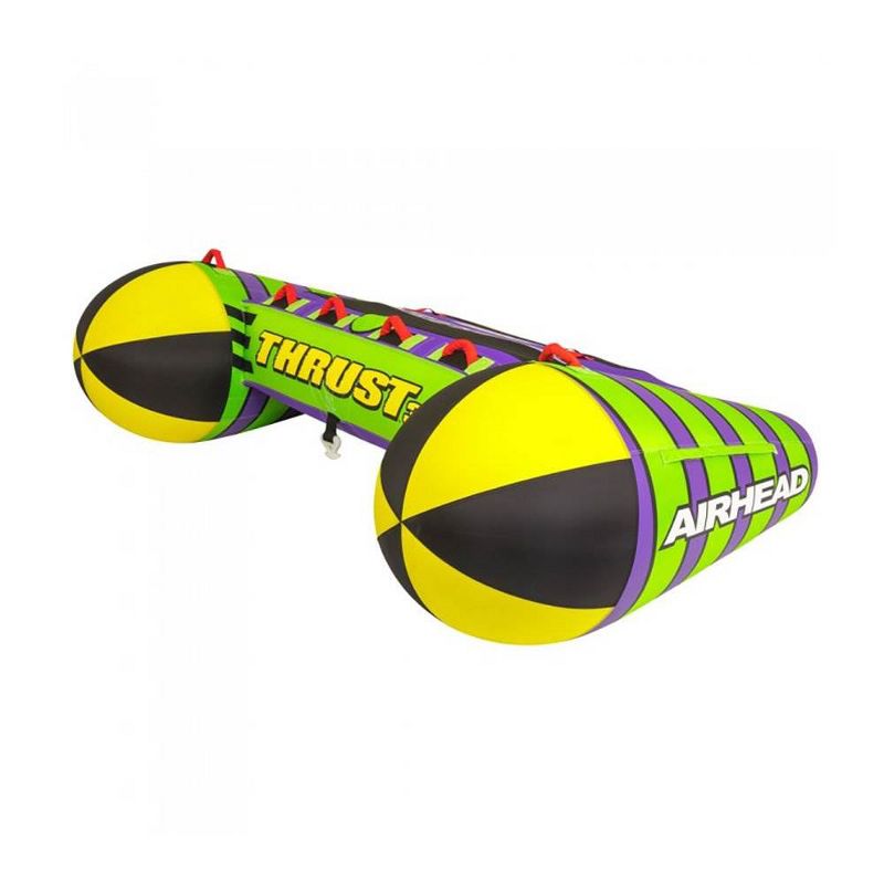 Airhead Thrust Inflatable Boat Towable Water Sport Deck Inner Tube, 3 Riders