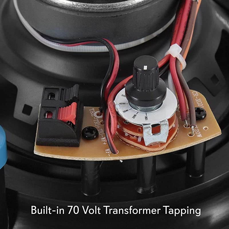 Ceiling and Wall Mount Speaker 8 2Way 70V Audio Stereo Sound Subwoofer Sound with Dome Tweeter 600 Watts inWall inCeiling Flush Mount for Home Surround System  PDIC8LT White