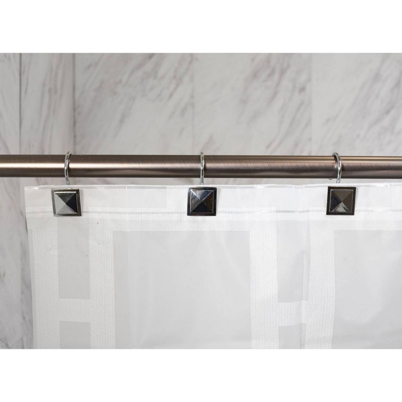 Shower Curtain Hooks Elegant Home Fashion Light Silver