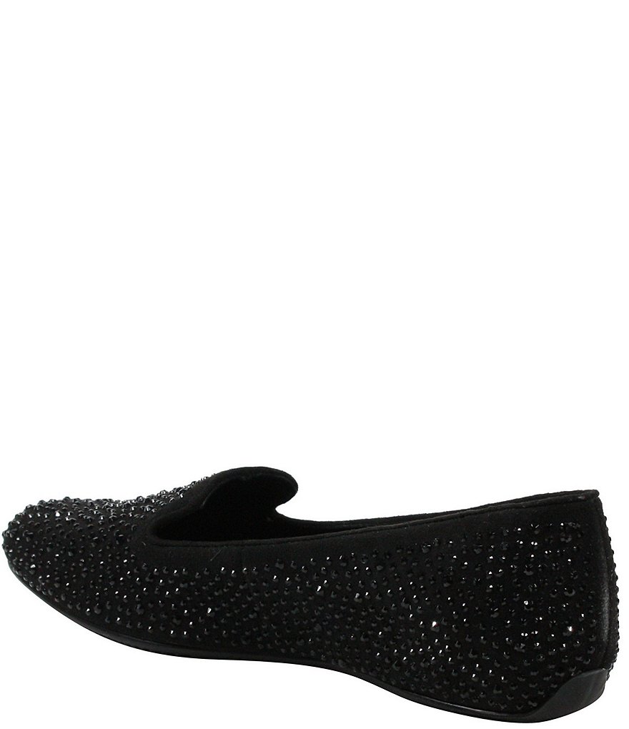 J. Renee Hanuko Suede Rhinestone Slip Ons