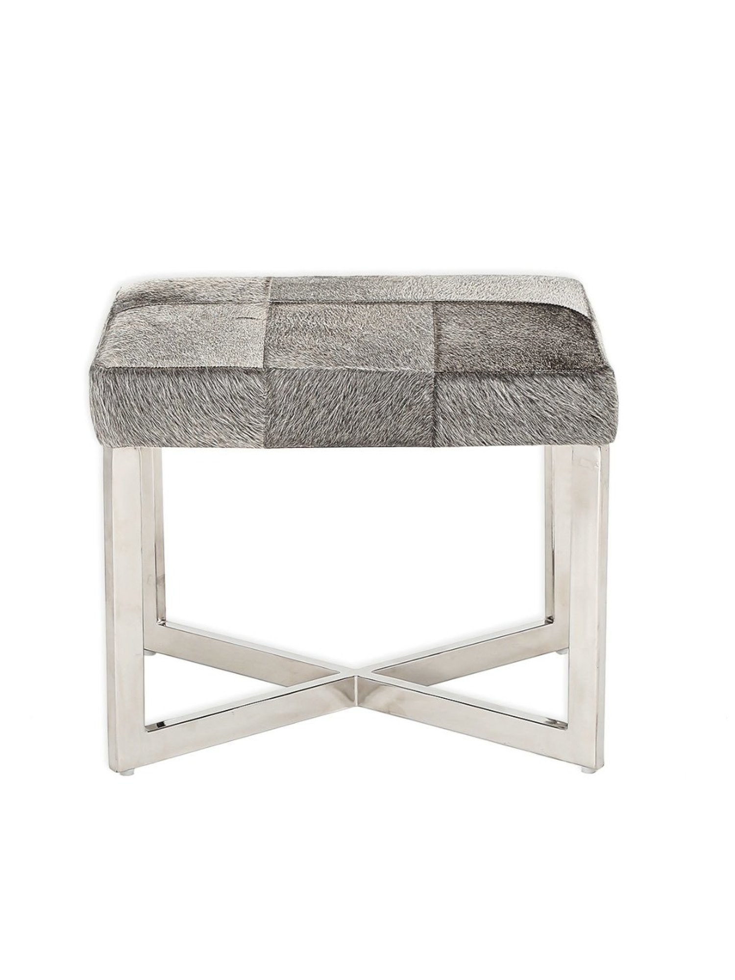 Home4U Sumner Textured Grey Stainless Steel Single Seater Bench