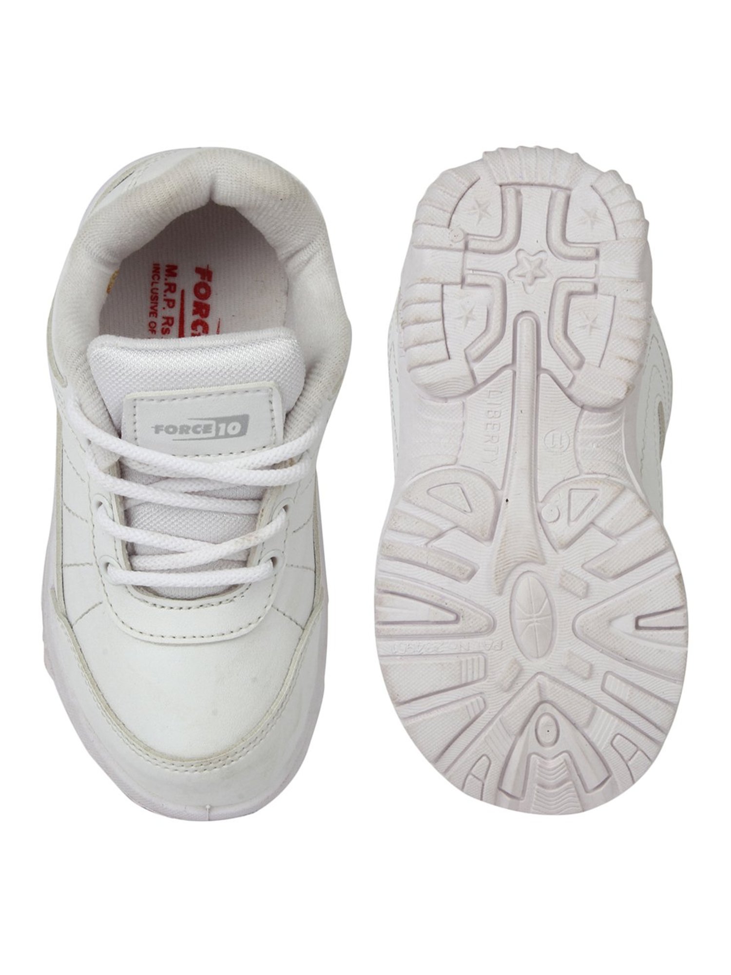 Prefect By Liberty Kids White School Shoes