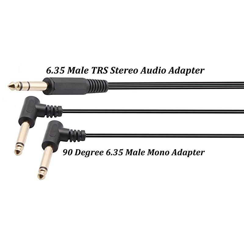 635mm to 2 635 Audio Y Splitter CableGold Plated 90 Degree 14 Inch 635mm Male TRS Stereo to 2Dual 635mm 14 Inch Male TS Mono Right Angle Y Splitter Audio Cable18M59 feet