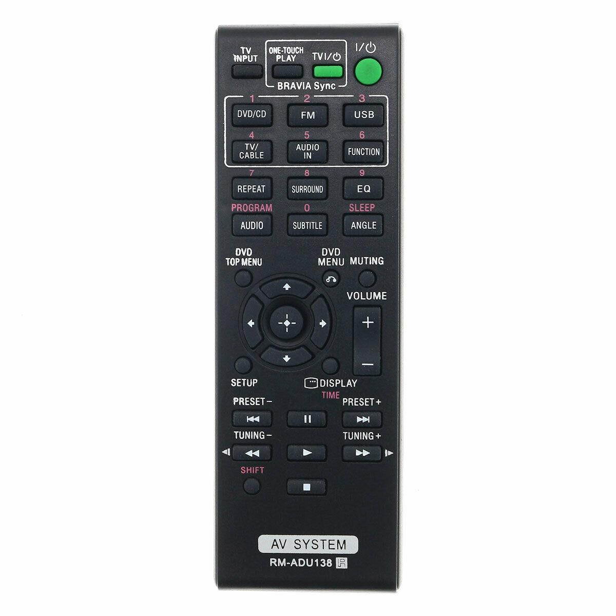 Replacement Audio Receiver Remote Control for Sony HCD-TZ130