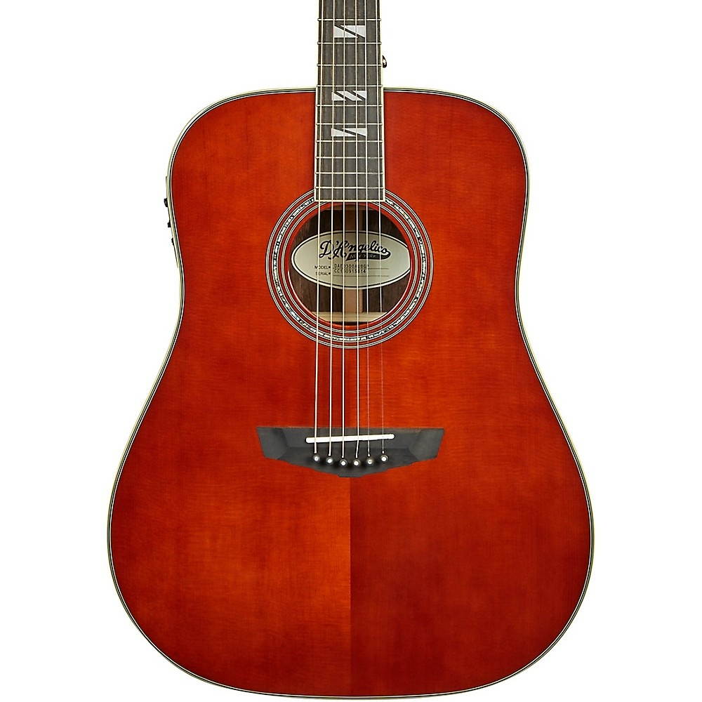 D'Angelico Excel Lexington Dreadnought Acoustic-Electric Guitar Auburn