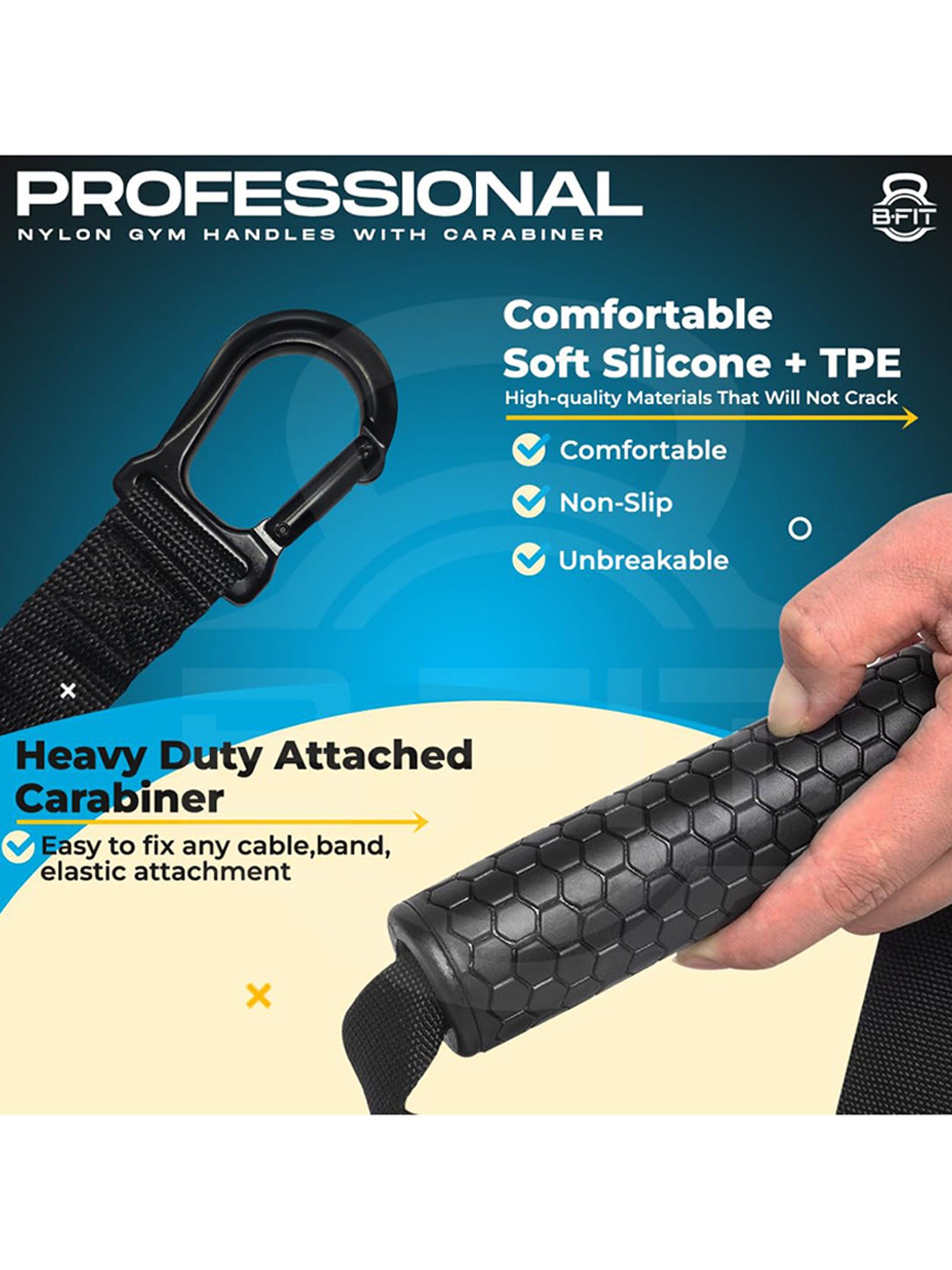 B Fit Professional Exercise Super Solid Handles