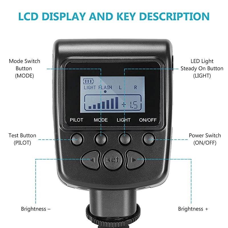48 Macro LED Ring Flash Bundle with LCD Display Power Control Adapter Rings and Flash Diffusers for Canon 650D600D550D70D60D5D Nikon D5000D3000D5100D3100D7000D7100D800D800ED60