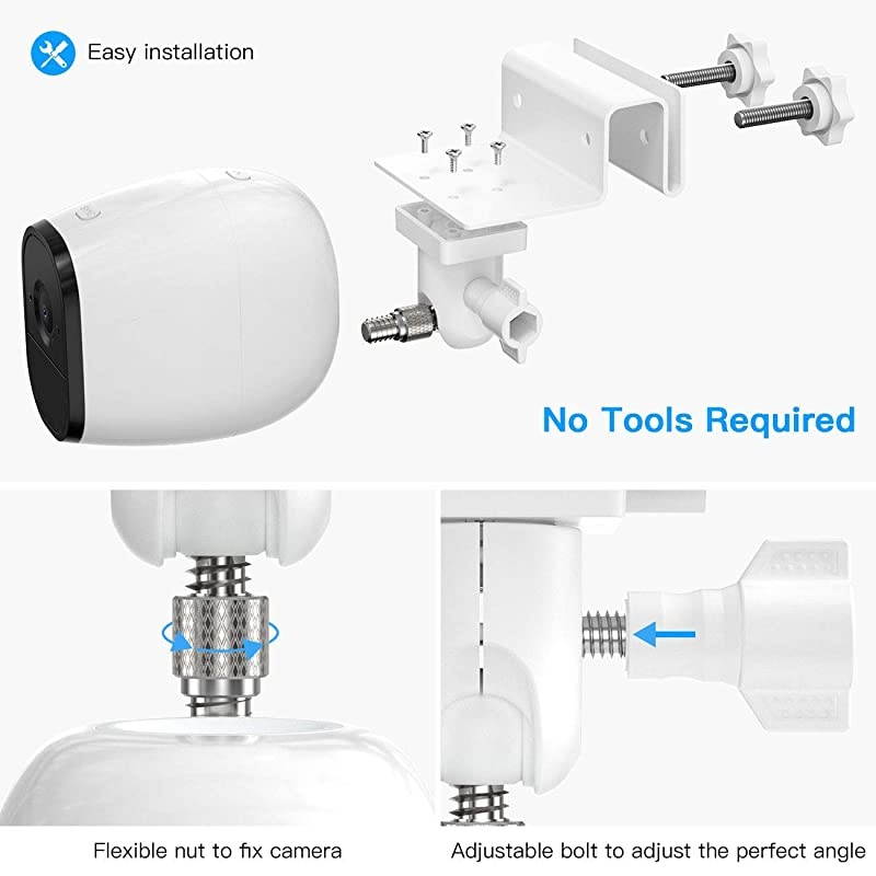 Gutter Mount for Arlo Pro 4 eufyCam 2C Pro E and 2Arlo EssentialArlo Pro 2Arlo Pro 3Wyze Cam OutdoorArlo GOArlo UltraArlo Light and Solar Panel2 Pack White