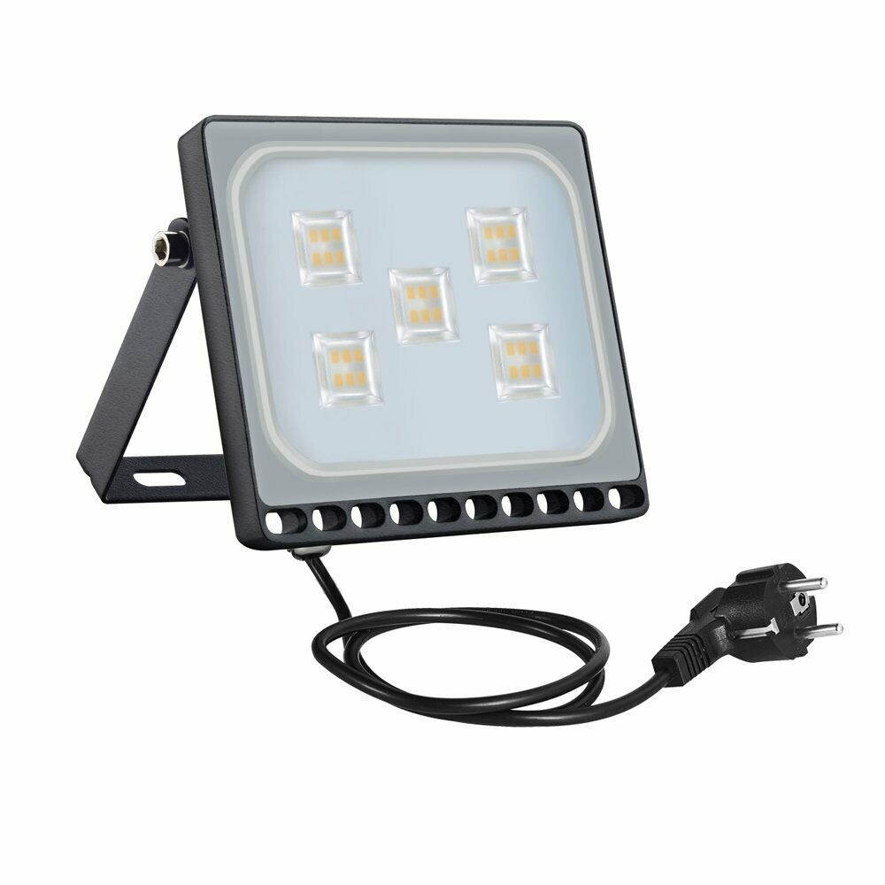 LED Security Flood Light Flood Lights w/US Plug Garden Outdoor Waterproof Lamp
