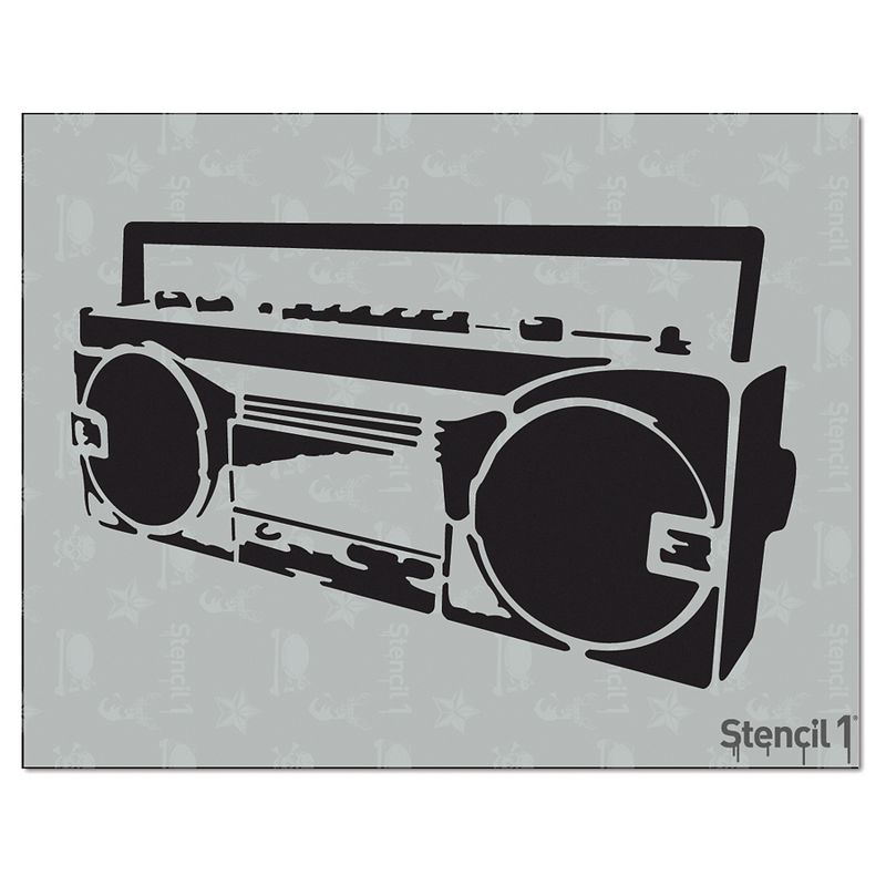 Stencil1 Boom Box - Stencil 8.5" x 11"