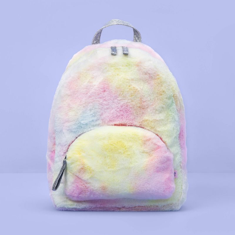 Girls' Tie-Dye Faux Fur Backpack - More Than Magic™